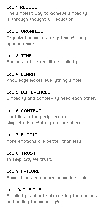 Laws of Simplicity